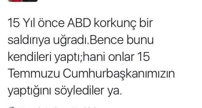 Conselheiro de Erdogan: EUA encenaram 11 de setembro
