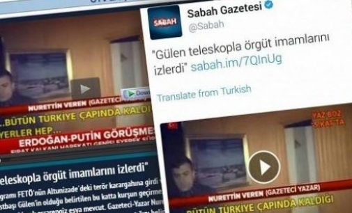 Jornal pró-governo alega que Fethullah Gulen monitora seus seguidores com um telescópio