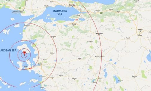 Um terremoto de magnitude 6,2 atinge a região do Egeu da Turquia.