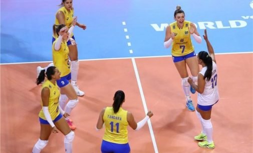 Tandara brilha no tie-break, e Brasil vence Turquia em jogo equilibrado no Grand Prix
