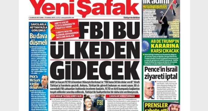 Jornal pró-Erdogan: Turquia poderia expulsar agentes do FBI