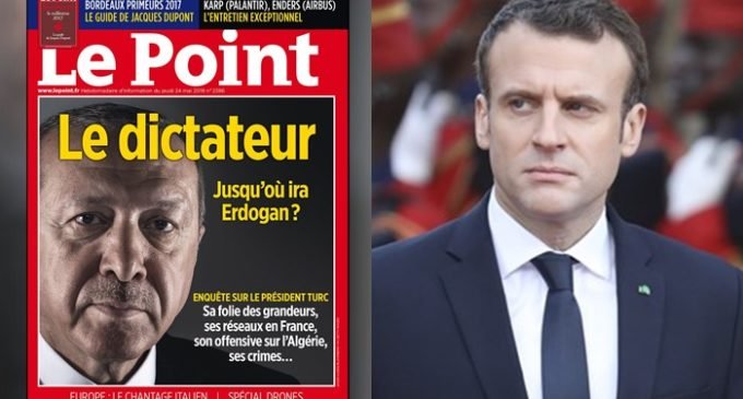 Macron rechaça remoção dos cartazes da Le Point sobre Erdogan