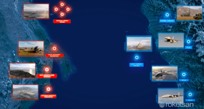 Turquia introduziu seu novo míssil com um vídeo dirigido a uma ilha grega